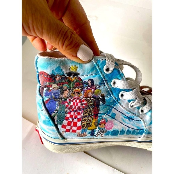 VANS Sneakers SK8-HI X ONE PICE anime PUNK HAZARD KIDS SIZE 1 HIGH TOP LACE up - Picture 1 of 7